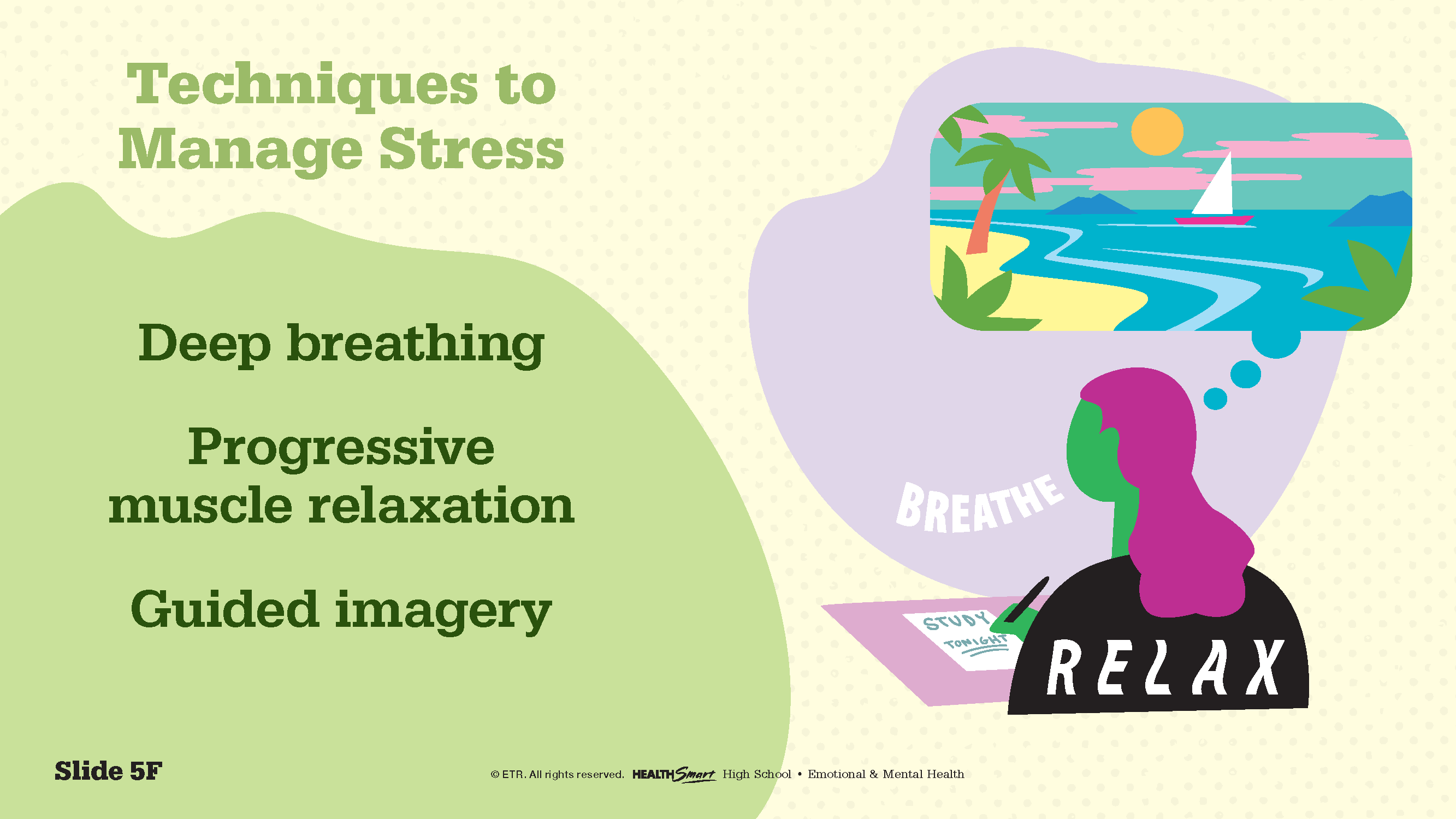 student thinking about a peaceful place to manage stress